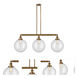Franklin Restoration XX-Large Beacon LED 44 inch Brushed Brass Island Light Ceiling Light in Clear Glass, Franklin Restoration
