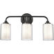 Auralume Fairbank 3 Light 20 inch Matte Black Bath Vanity Light Wall Light in Incandescent