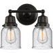 Aditi Small Bell 2 Light 13 inch Matte Black Bath Vanity Light Wall Light, Aditi