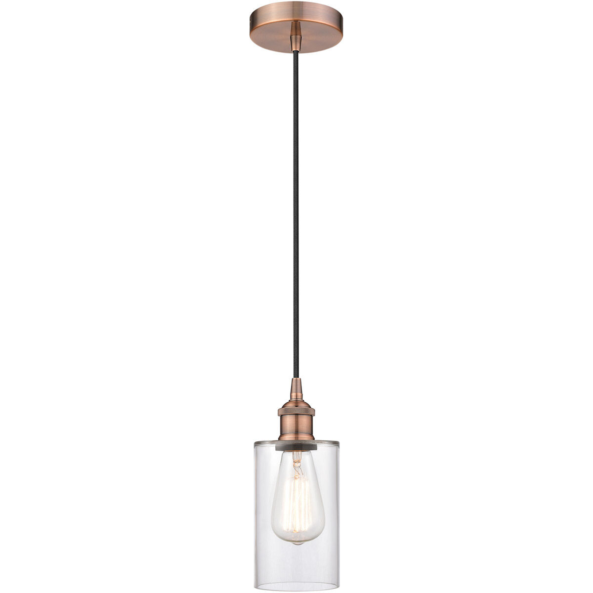 Edison Clymer 1 Light 4 inch Antique Copper Mini Pendant Ceiling Light