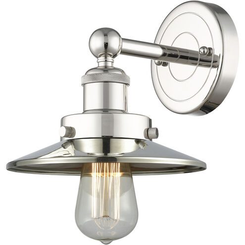 Railroad 1 Light 8 inch Polished Nickel Sconce Wall Light