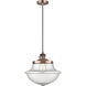 Franklin Restoration Oxford LED 11.75 inch Antique Copper Mini Pendant Ceiling Light in Seedy