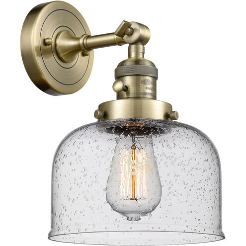 Franklin Restoration Large Bell LED 8 inch Antique Brass Sconce Wall Light, Franklin Restoration