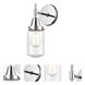 Caden 1 Light 5 inch Polished Chrome Sconce Wall Light in Seedy Glass
