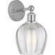 Edison Norfolk 1 Light 6 inch Polished Chrome Sconce Wall Light in Clear Glass