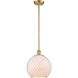 Ballston Large Farmhouse Chicken Wire 1 Light 10 inch Satin Gold Pendant Ceiling Light, Ballston