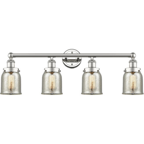 Bell 4 Light 33.5 inch Polished Nickel Bath Vanity Light Wall Light in Silver Plated Mercury Glass, Small