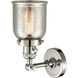 Franklin Restoration Small Bell LED 5 inch Polished Nickel Sconce Wall Light, Franklin Restoration