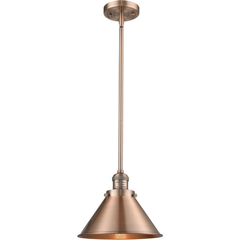 Franklin Restoration Briarcliff 1 Light 10 inch Antique Copper Mini Pendant Ceiling Light in Incandescent, Franklin Restoration