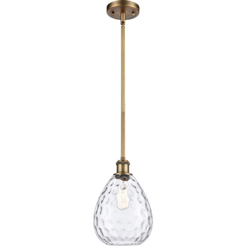 Ballston Large Waverly 1 Light 8 inch Brushed Brass Pendant Ceiling Light, Ballston