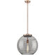 Franklin Restoration Athens Deco Swirl LED 15.75 inch Antique Copper Stem Hung Pendant Ceiling Light