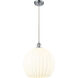 Ballston White Venetian 1 Light 13.75 inch Polished Chrome Cord Hung Pendant Ceiling Light