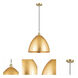 Ballston Dome 1 Light 16 inch Satin Gold Mini Pendant Ceiling Light