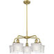 Niagra 5 Light 24.5 inch Brushed Brass Chandelier Ceiling Light