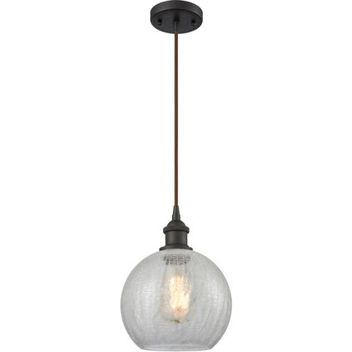 Ballston Athens 1 Light 8 inch Oil Rubbed Bronze Mini Pendant Ceiling Light in Clear Glass, Ballston