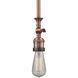 Franklin Restoration Bare Bulb 1 Light 4 inch Antique Copper Mini Pendant Ceiling Light in Incandescent, Franklin Restoration