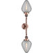 Franklin Restoration Geneseo 2 Light 17 inch Antique Copper Bath Vanity Light Wall Light, Franklin Restoration