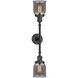 Franklin Restoration Small Bell LED 16 inch Oil Rubbed Bronze Bath Vanity Light Wall Light in Plated Smoke Glass, Franklin Restoration