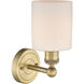 Cobbleskill 1 Light 5 inch Brushed Brass and Matte White Sconce Wall Light