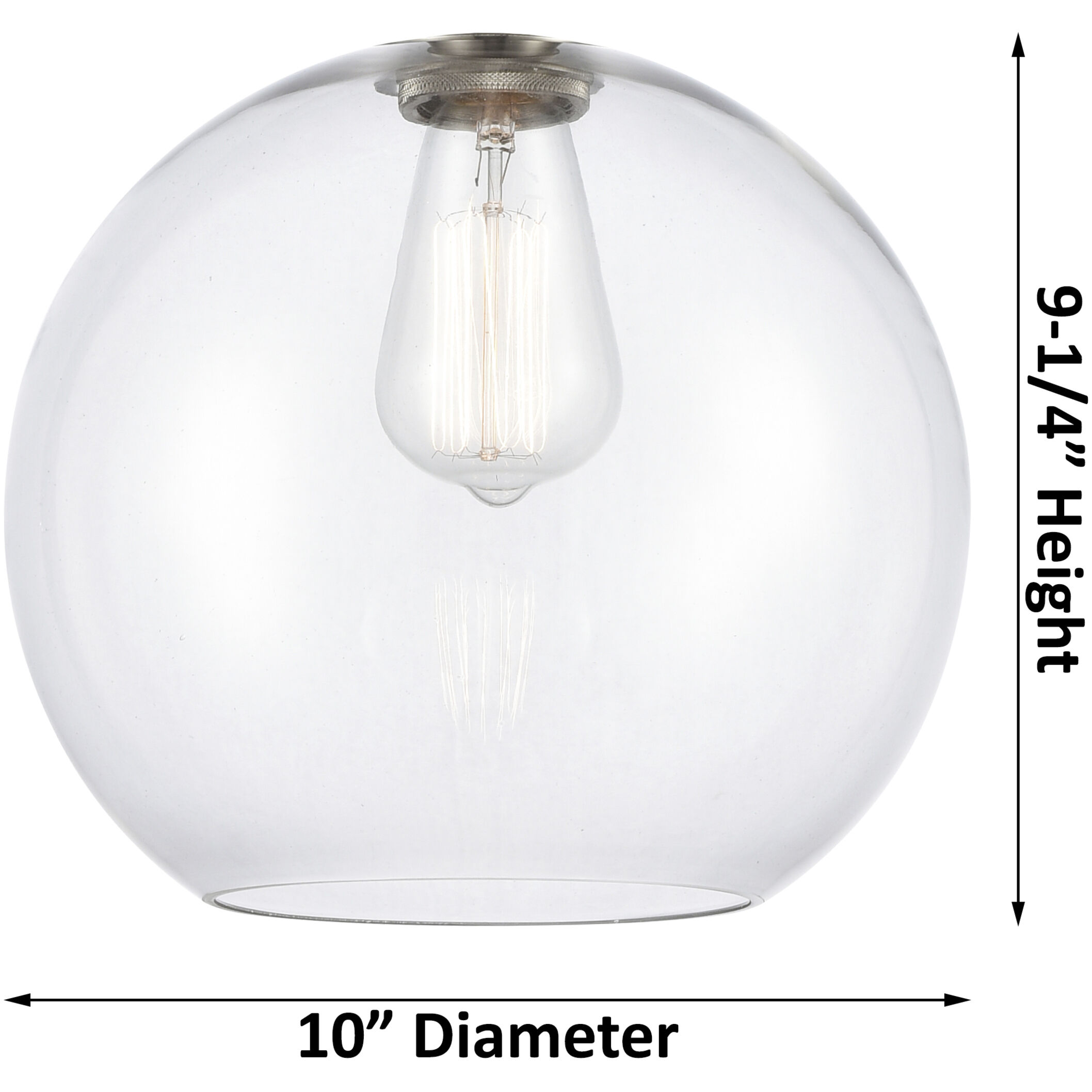 Ballston Large Athens LED 10 inch Brushed Brass Semi-Flush Mount Ceiling Light in Seedy Glass, Ballston