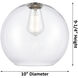 Ballston Large Athens 1 Light 10 inch Polished Chrome Semi-Flush Mount Ceiling Light in Clear Glass, Ballston