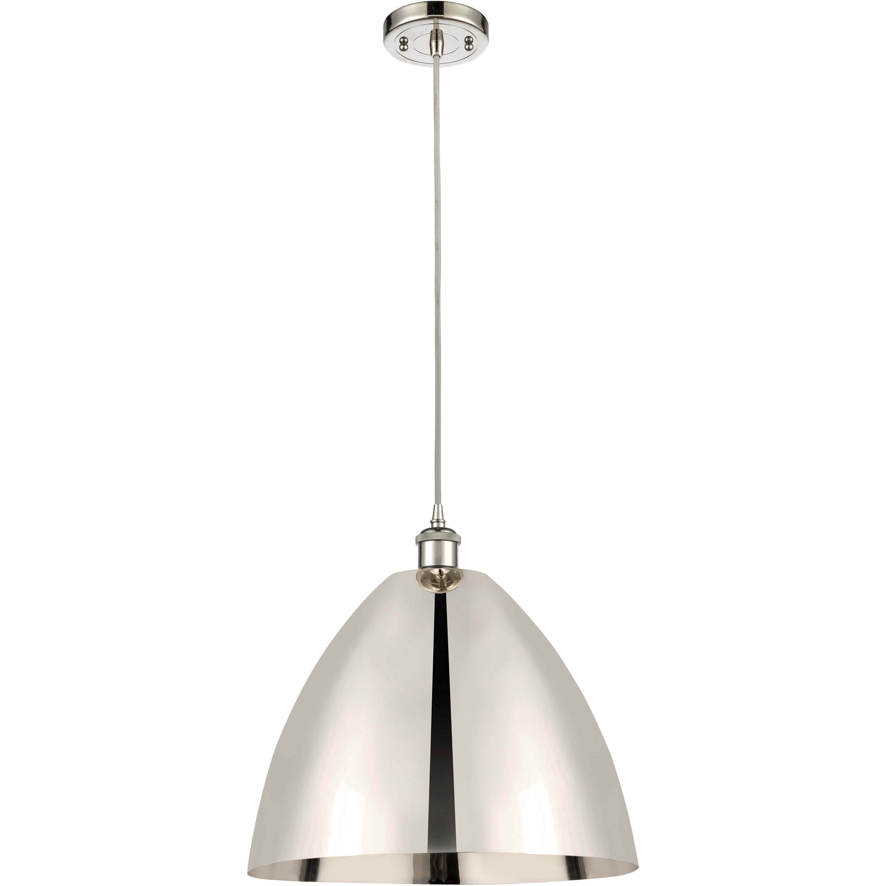 Ballston Dome 1 Light 16 inch Polished Nickel Mini Pendant Ceiling Light