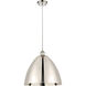 Ballston Dome 1 Light 16 inch Polished Nickel Mini Pendant Ceiling Light