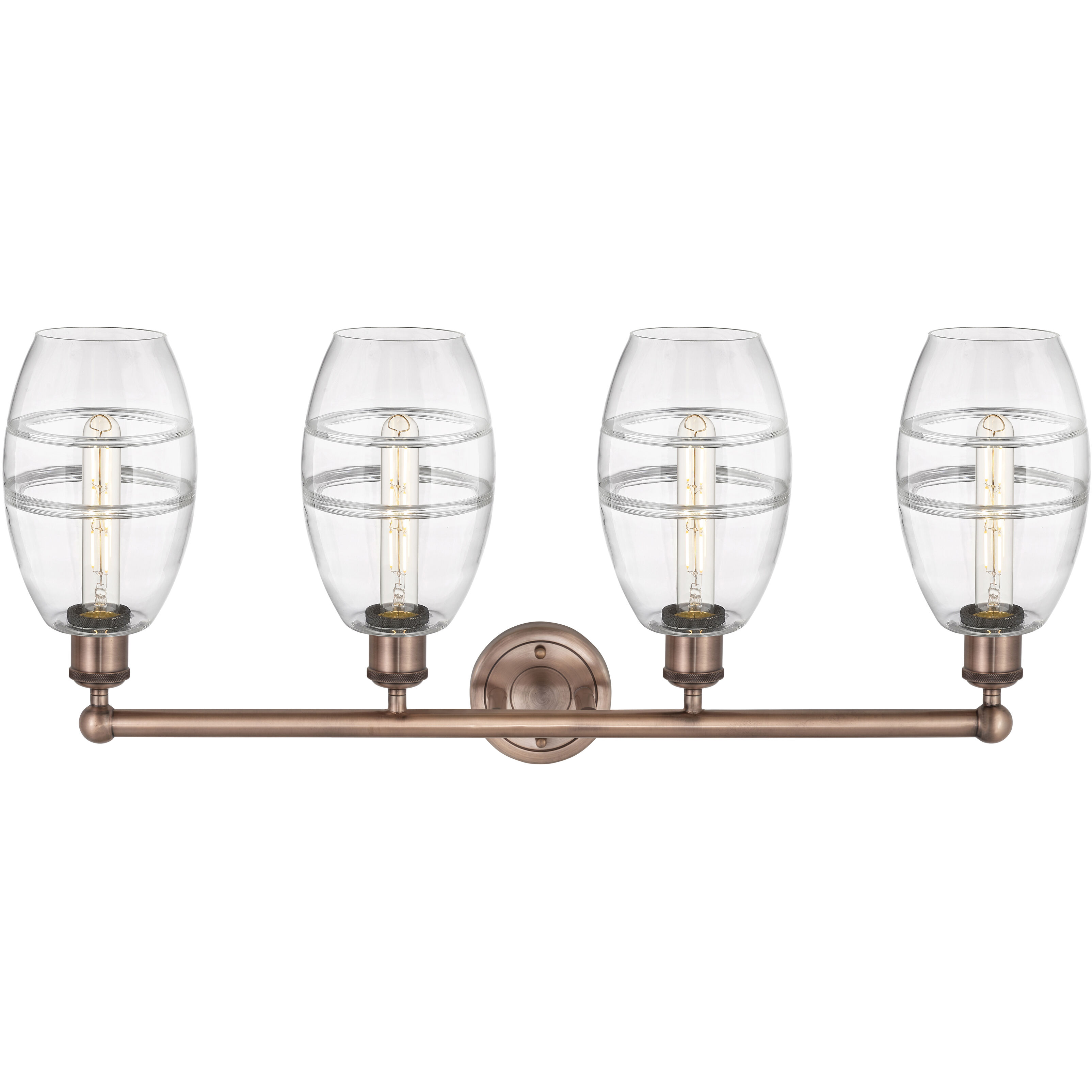 Edison Vaz 4 Light 32.88 inch Antique Copper Bath Vanity Light Wall Light