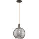 Arcadia Athens Deco Swirl 1 Light 10 inch Oil Rubbed Bronze Mini Pendant Ceiling Light