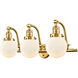 Franklin Restoration Beacon LED 25.5 inch Satin Gold Bath Vanity Light Wall Light in Matte White Glass, Franklin Restoration