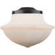 Large Oxford Matte White Cased Glass