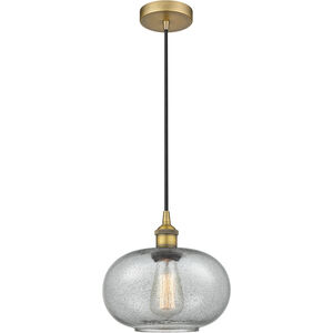 Edison Gorham LED 10 inch Brushed Brass Mini Pendant Ceiling Light