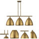 Ballston Dome LED 38.5 inch Brushed Brass Island Light Ceiling Light