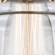 Nouveau 2 Small Canton LED 5.25 inch Polished Nickel Semi-Flush Mount Ceiling Light in Clear Glass