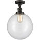 Franklin Restoration XX-Large Beacon LED 12 inch Oil Rubbed Bronze Semi-Flush Mount Ceiling Light in Clear Glass, Franklin Restoration