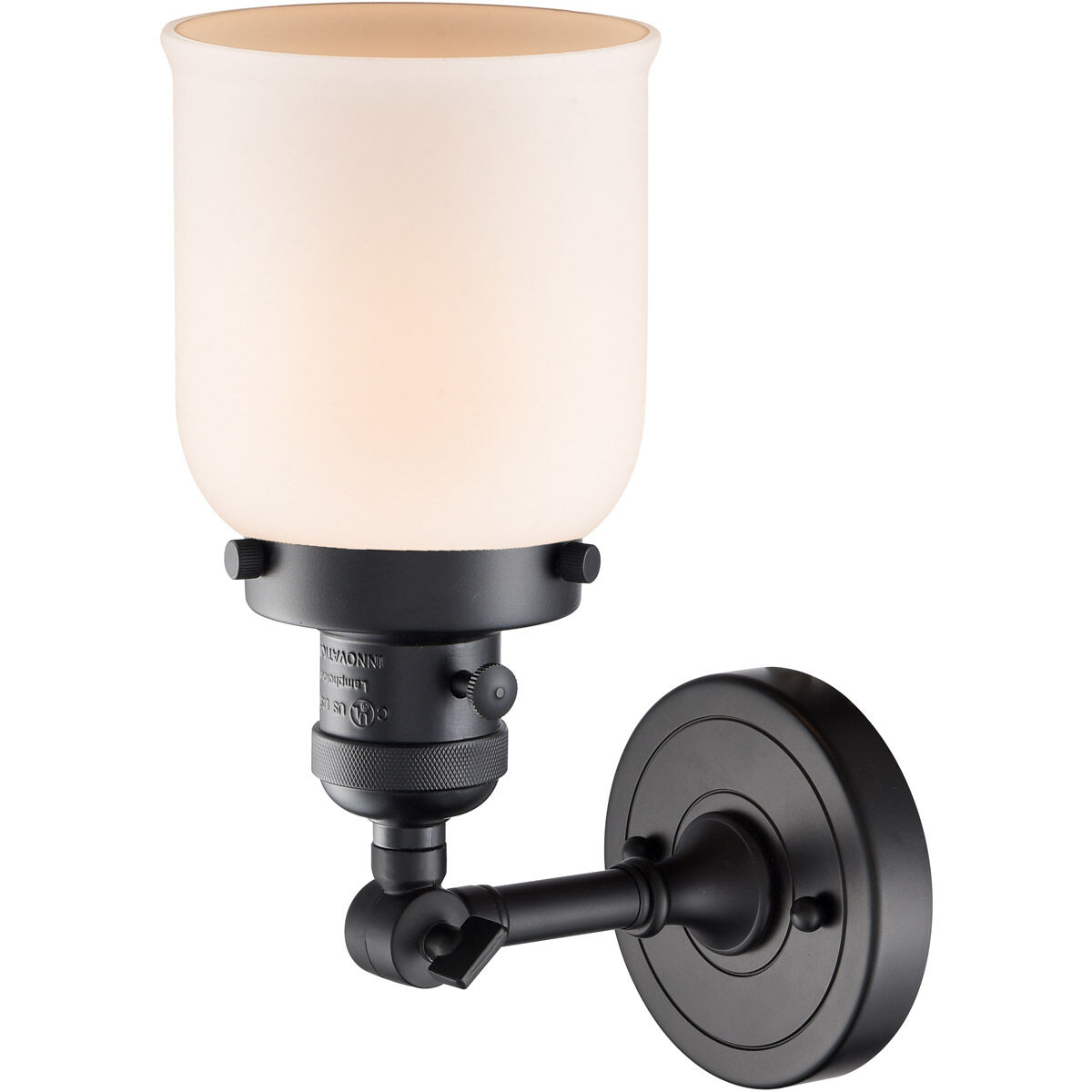 Franklin Restoration Small Bell LED 5 inch Matte Black Sconce Wall Light, Franklin Restoration