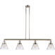 Franklin Restoration Large Cone 4 Light 52.38 inch Polished Nickel Island Light Ceiling Light in Clear Glass, Franklin Restoration