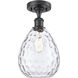 Edison Waverly 1 Light 8 inch Matte Black Semi-Flush Mount Ceiling Light