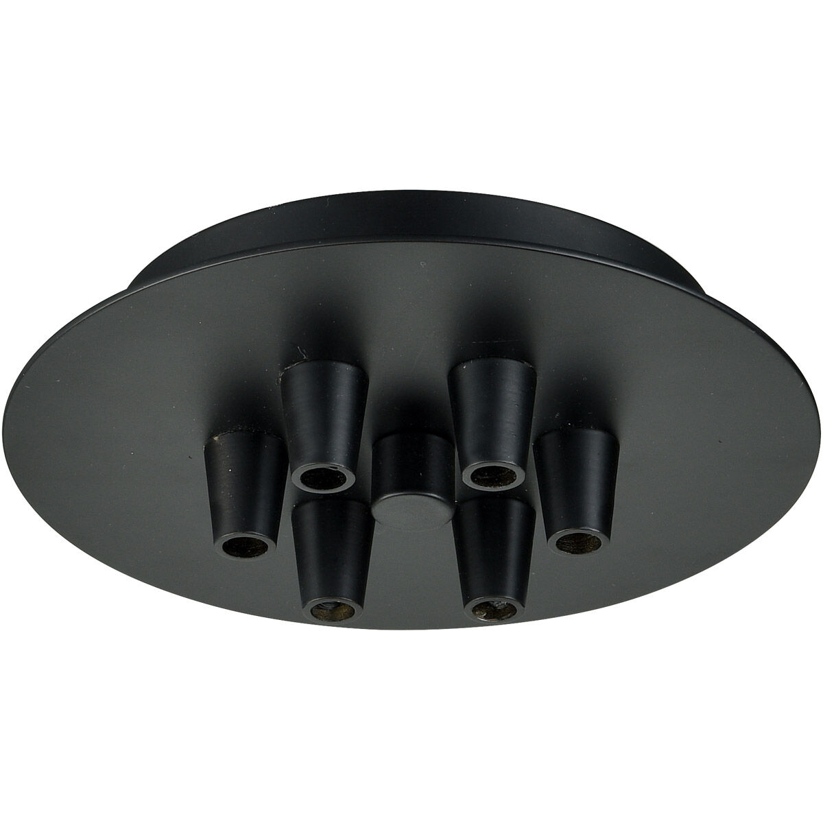 Custom Cord Matte Black Multi Port Canopy, Round