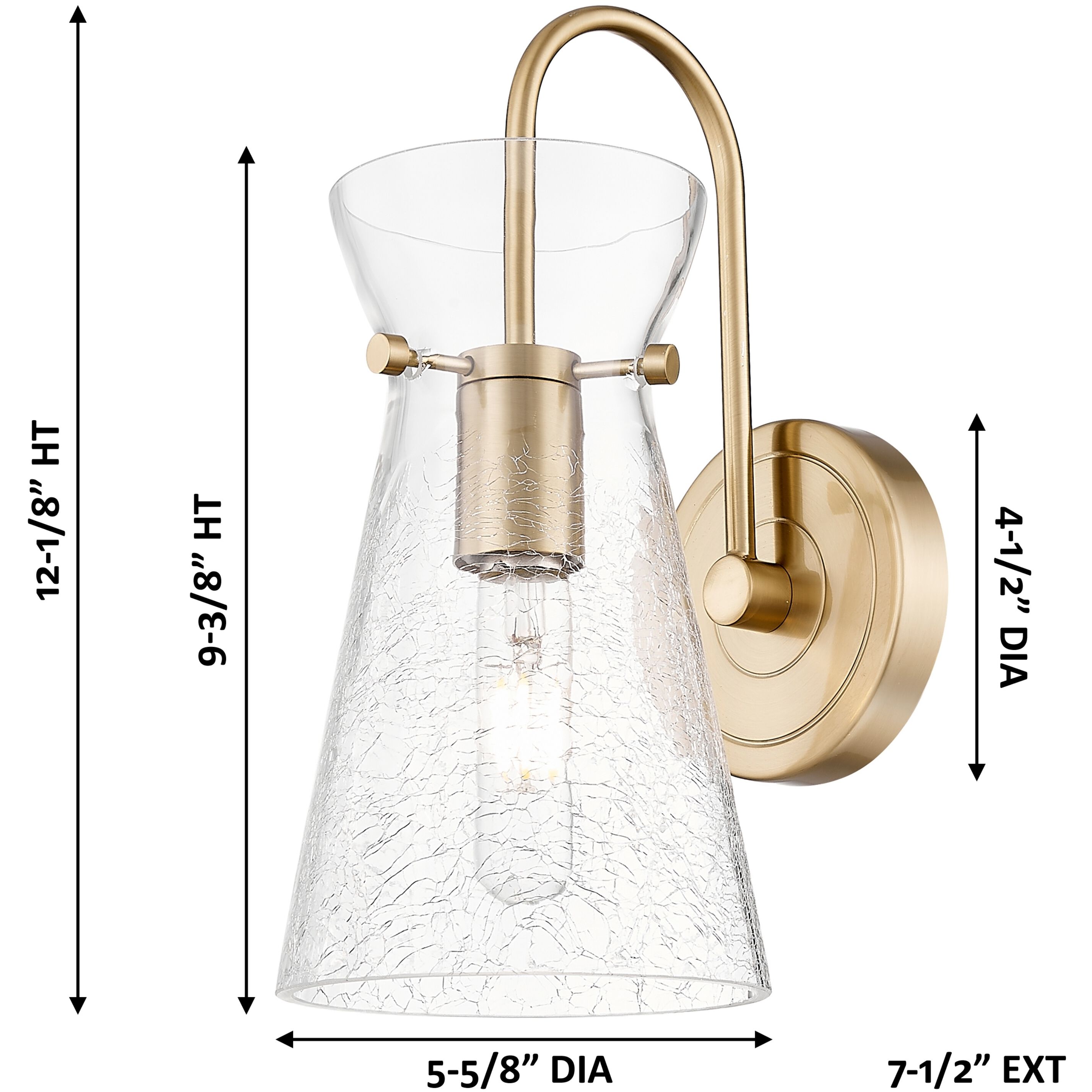 Nicole Sconce Wall Light in Champagne Bronze