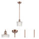 Ballston Niagra 1 Light 7 inch Antique Copper Pendant Ceiling Light, Ballston
