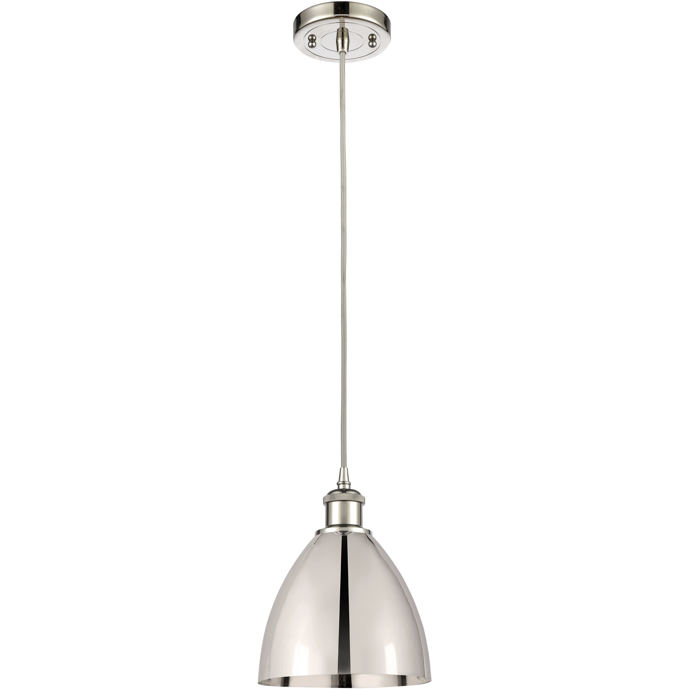 Ballston Dome 1 Light 8 inch Polished Nickel Mini Pendant Ceiling Light