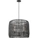 Elwood 3 Light 24 inch Matte Black Pendant Ceiling Light