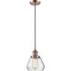 Franklin Restoration Fulton 1 Light 7 inch Antique Copper Mini Pendant Ceiling Light in Incandescent, Clear, Franklin Restoration