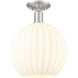 Arcadia White Venetian 1 Light 12.00 inch Semi-Flush Mount