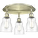 Ellery 3 Light 16.5 inch Antique Brass Flush Mount Ceiling Light in Seedy