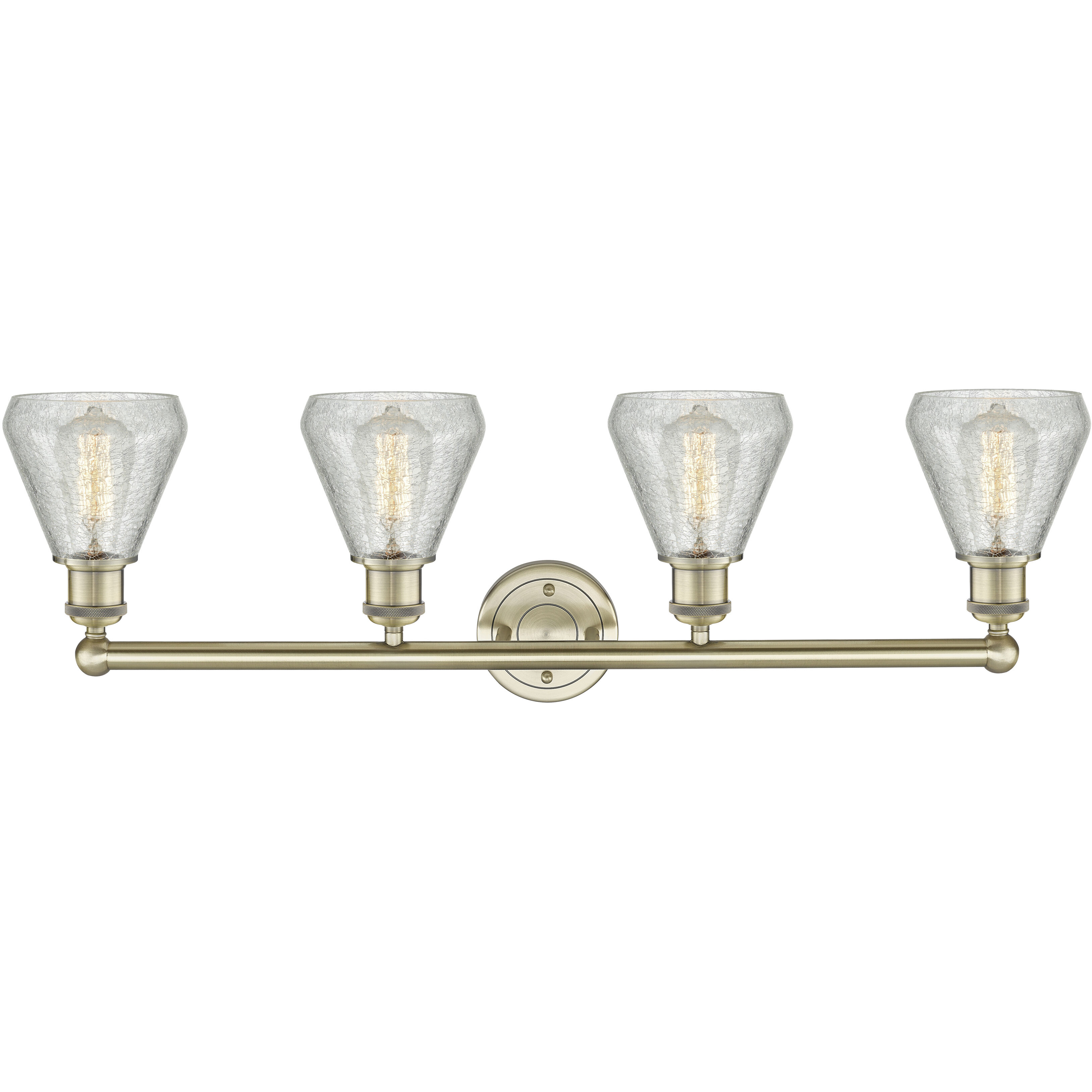 Conesus 4 Light 33 inch Antique Brass Bath Vanity Light Wall Light