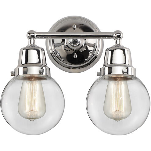 Aditi Beacon 2 Light 14 inch Polished Chrome Bath Vanity Light Wall Light, Aditi