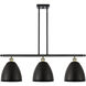 Ballston Dome LED 36 inch Black Antique Brass Island Light Ceiling Light
