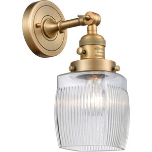 Franklin Restoration Colton LED 6 inch Brushed Brass Sconce Wall Light, Franklin Restoration
